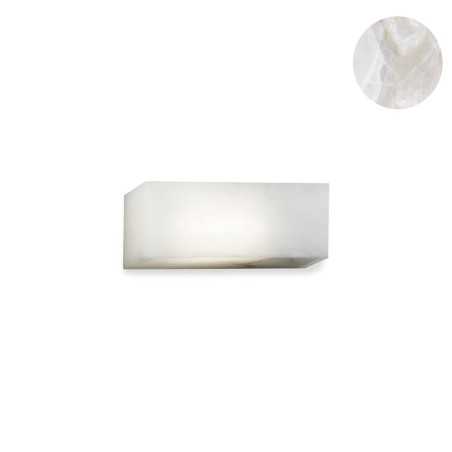 Aplique de parede PARZY em alabastro E27 LED cor madeira
