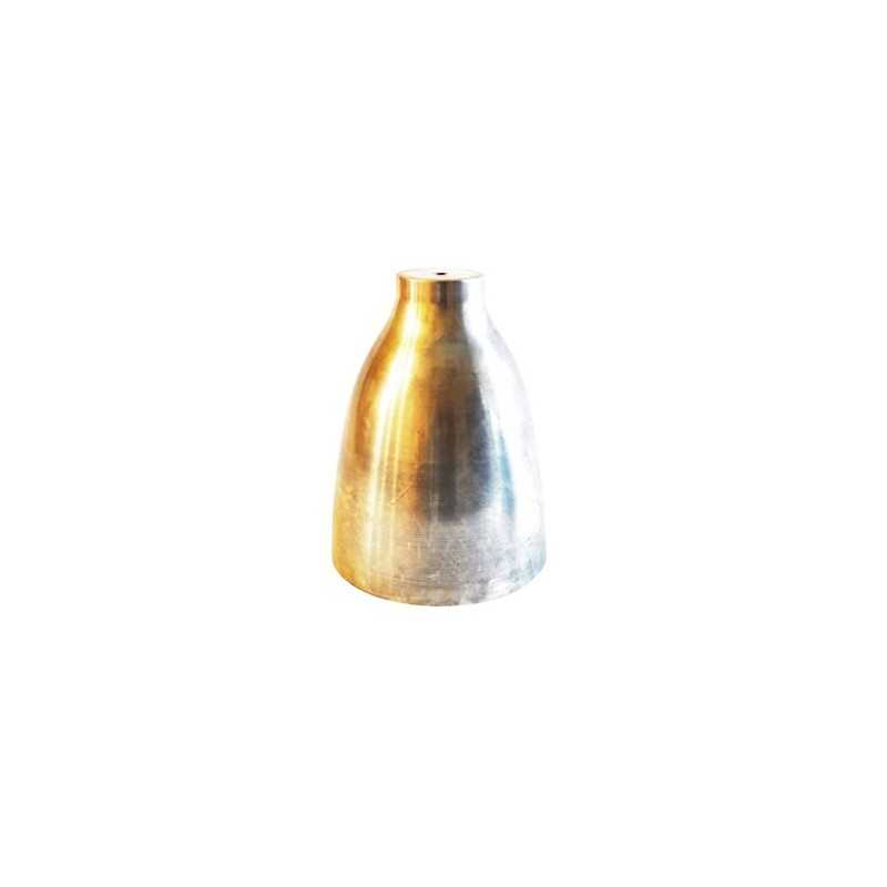 Campainha de metal em alumínio, 225mm de altura x 170mm de diâmetro.