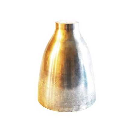 Campainha de metal em alumínio, 225mm de altura x 170mm de diâmetro.
