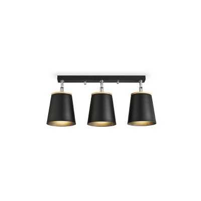 Foco de teto LANDRER em madeira com LED E27 na cor preta.
