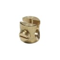 Suporte de cabos para parede ou teto, latonado com parafuso.