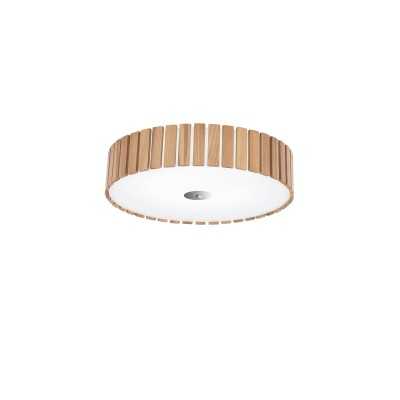 Plafon de teto YVETOT em madeira LED E27 cor de madeira