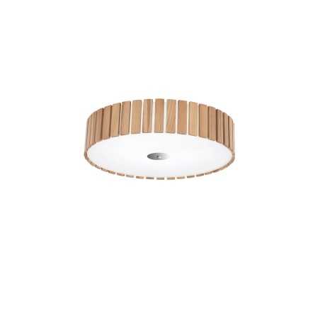 Plafon de teto YVETOT em madeira LED E27 cor de madeira