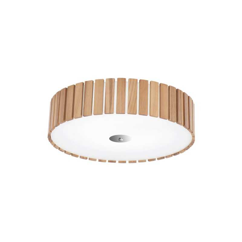 Plafon de teto YVELIN em madeira E27 LED cor de madeira
