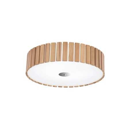 Plafon de teto YVELIN em madeira E27 LED cor de madeira