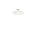 Pendente simples YVRES em resina de polímero E27 LED cor branca.