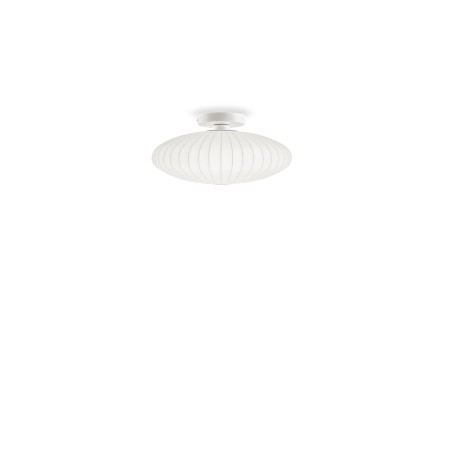 Pendente simples YVRES em resina de polímero E27 LED cor branca.