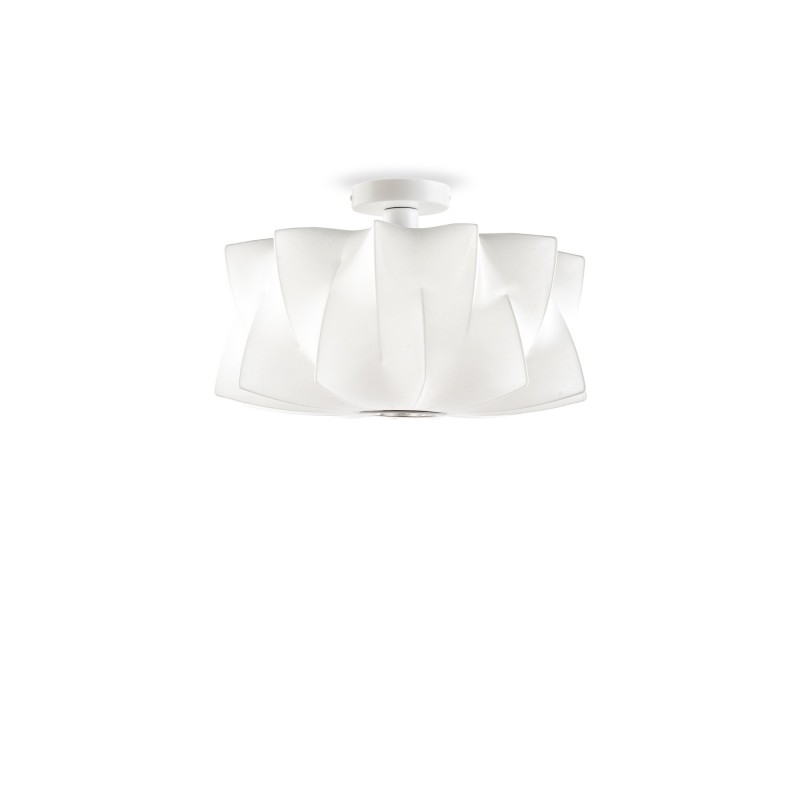 Pendente simples WILLER em resina de polímero E27 LED cor branca.