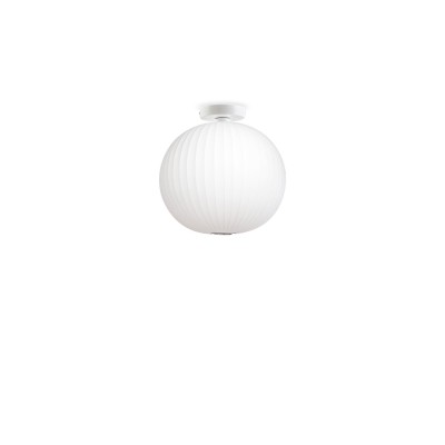 Pendente simples WAVRIN em resina de polímero E27 LED cor branca.