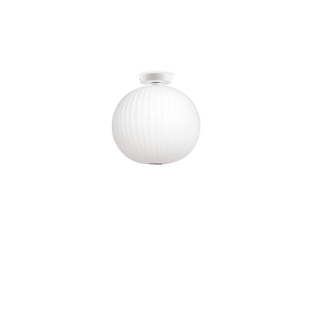 Pendente simples WAVRIN em resina de polímero E27 LED cor branca.
