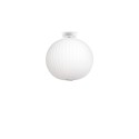 Pendente simples WAVANS em resina de polímero LED E27 cor branca.
