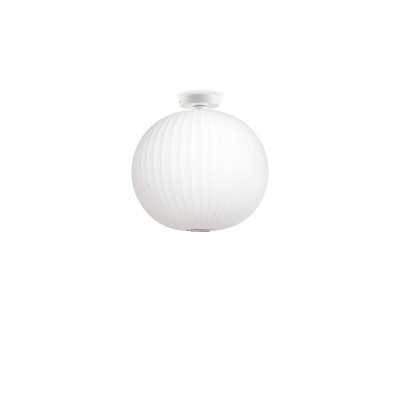 Pendente simples WAVANS em resina de polímero LED E27 cor branca.