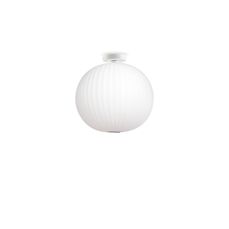 Pendente simples WAVANS em resina de polímero LED E27 cor branca.