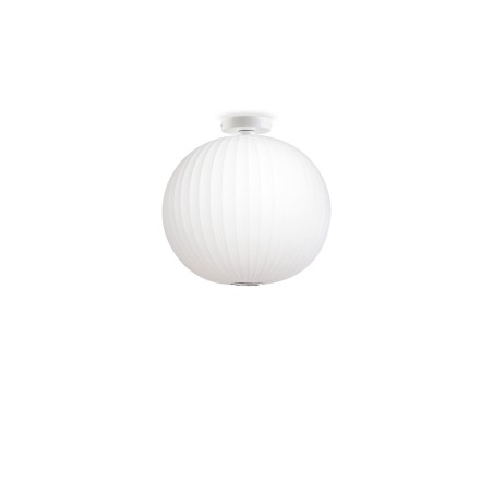 Pendente simples WAVANS em resina de polímero LED E27 cor branca.