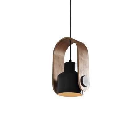Pendente simples GLAND em madeira E27 LED cores