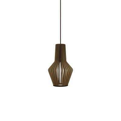 Pendente simples SAULX em madeira E27 LED