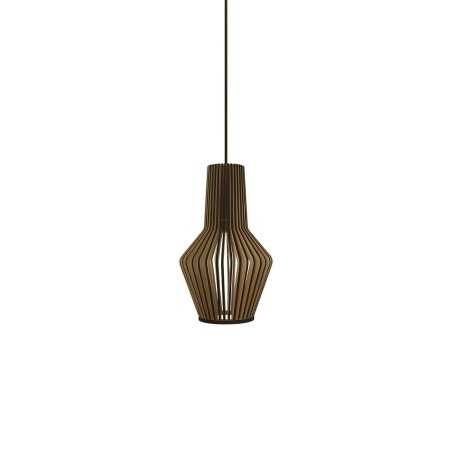 Pendente simples SAULX em madeira E27 LED