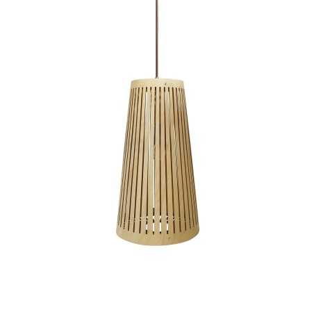 Pendente simples de madeira BROIS com LED E27