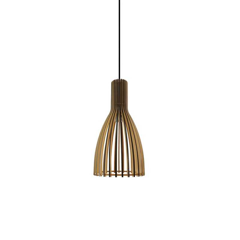 Pendente simples POIXE em madeira E27 LED