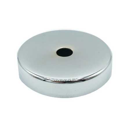 Tampa metálica cromada brilhante 40mm de diâmetro x 4mm de altura