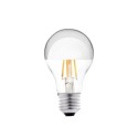 Lâmpada LED vintage E27 8W 640lm âmbar cúpula prateada
