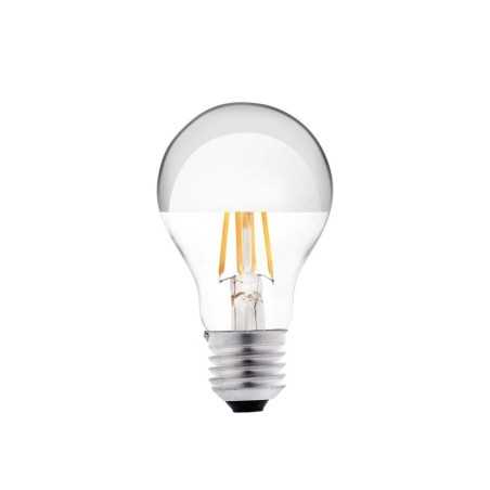 Lâmpada LED vintage E27 8W 640lm âmbar cúpula prateada