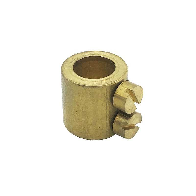 Prisioneiro de metal latonado com parafusos para tubo de 10.
