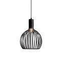 Pendente simples MANNE em ferro E27 LED cor preta