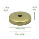Tampa para balões de latão 63mm de diâmetro x 10mm