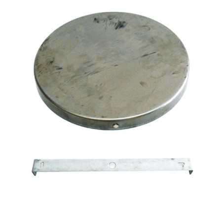Suporte de metal de ferro bruto redondo com 280mm de diâmetro.