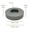 Suportes de ferro para globos de 85mm x 16mm com parafusos E27.