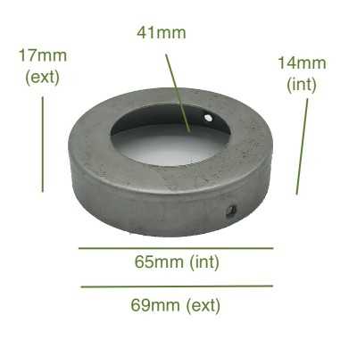Suportes de ferro para lâmpadas 65mm x 14mm com parafusos E27.