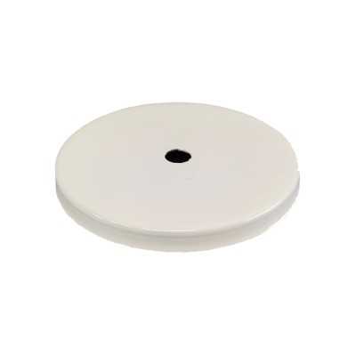 Tampa para balão de cor branca 62mm de diâmetro x 7mm.