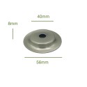 Contra-capa com relevo, 57mm de diâmetro, aço.
