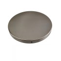 Suporte em metal de aço escovado com 250mm de diâmetro sem furos.