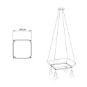 Estrutura quadrada para criar pendentes de luz