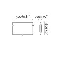 Aplique de parede E27 300mm x 180mm