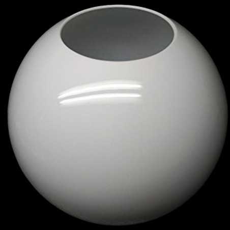 Globo de PMMA (polimetacrilato) branco sem gargalo em vários diâmetros.