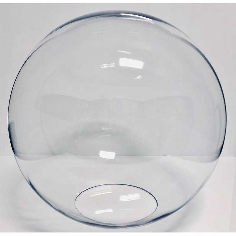 Globo de PMMA (polimetacrilato) transparente sem pescoço.