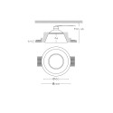 Foco de gesso de 160 mm de diâmetro x 126 mm de altura para AR111