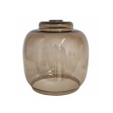 Campainha de cristal na cor fumê 250mm x 265mm