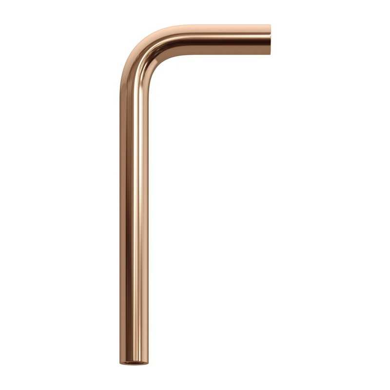 Tubo curvo metálico 14 cm M10x1 | AcessoriosCandeeiros.pt