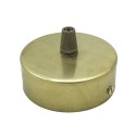 Suporte latonado de 120 mm de diâmetro x 15 mm e uma saída.