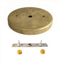 Suporte de latão de 118mm x 15mm com topos decorativos.