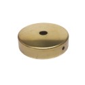Suporte latonado de 100mm de diâmetro x 15mm com uma saída.