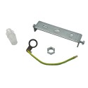 Suporte de metal em aço fosco de 100mm de diâmetro e uma saída