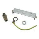 Suporte metálico em ouro velho de 90mm cônico com uma saída.