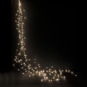Cascata de 1000 LEDs fixos, luz quente, e 200cm de comprimento.