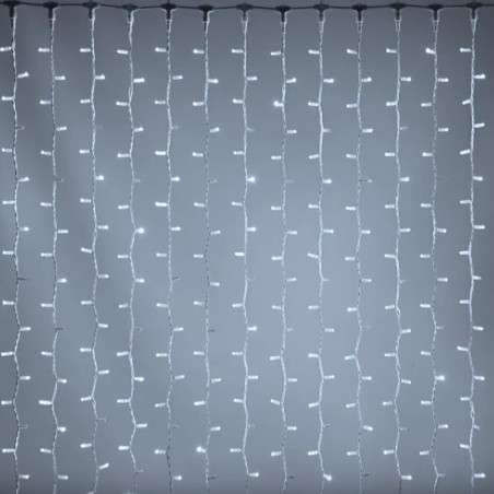 Cortina de 150 LEDs brancos frios interligáveis c/branco 200x150 exterior