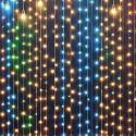 Cortina 600 LED RGB IP44 programável 300x200 com controle remoto